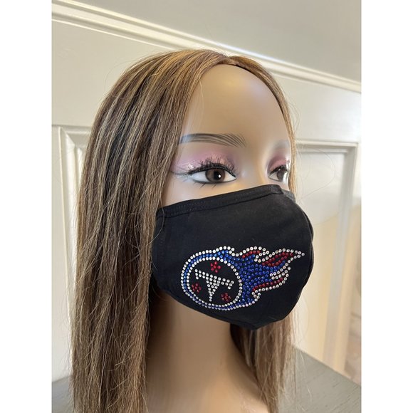 Tennessee Titans Bling Face Mask Side Logo - Picture 5 of 8